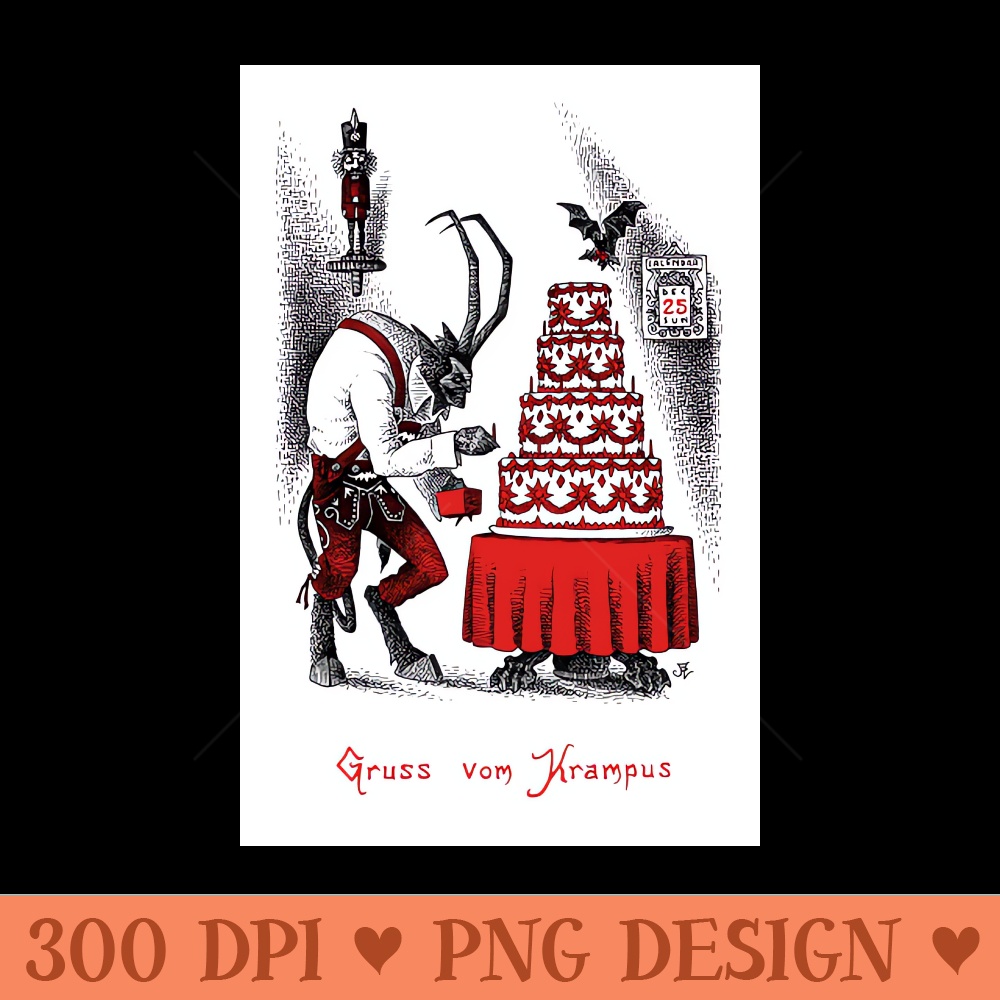 The Krampus' Cake, or A Birthday Remembered - Instant PNG Download - Flexibility