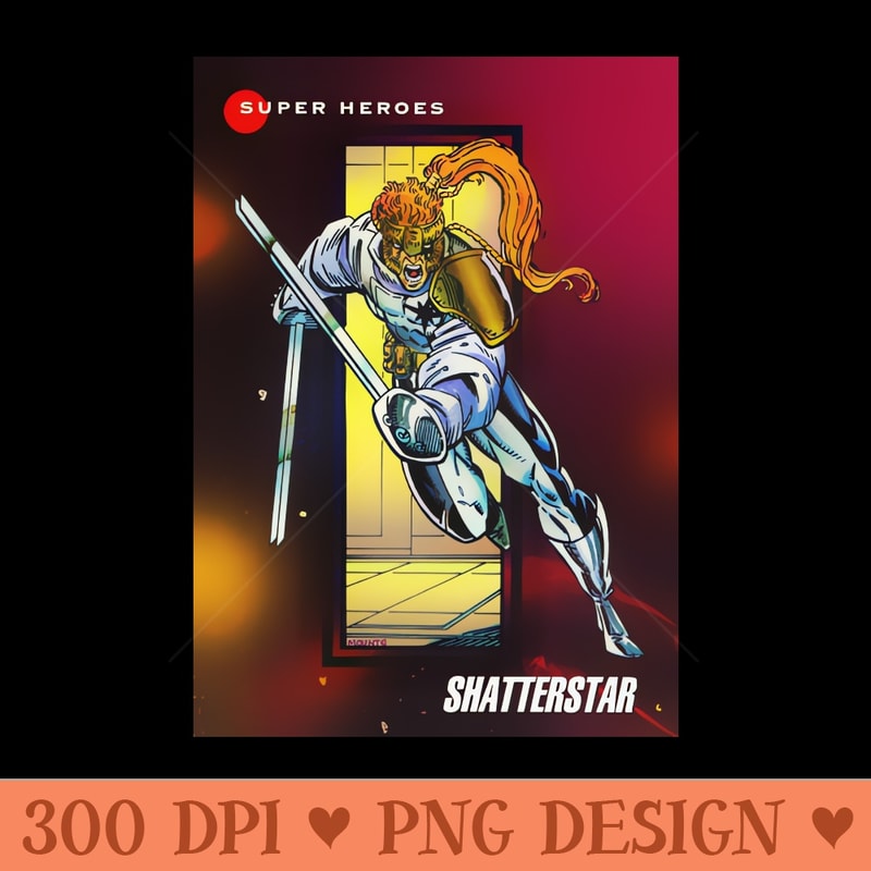 Shatterstar in action - Digital PNG Art - Variety
