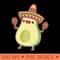 Cute Avocado With Sombrero Hat And Maracas - High-Quality PNG Download - Customer Support