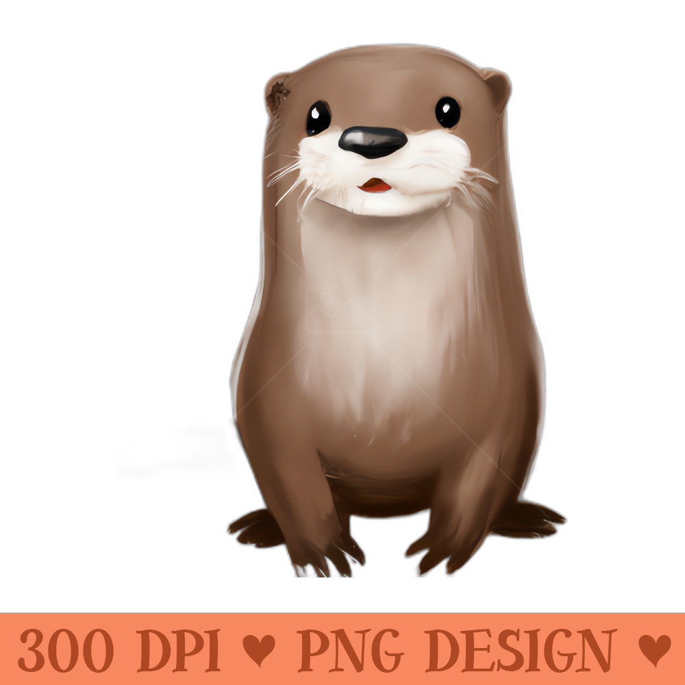 Cute Otter Drawing - Premium PNG Downloads - Popularity