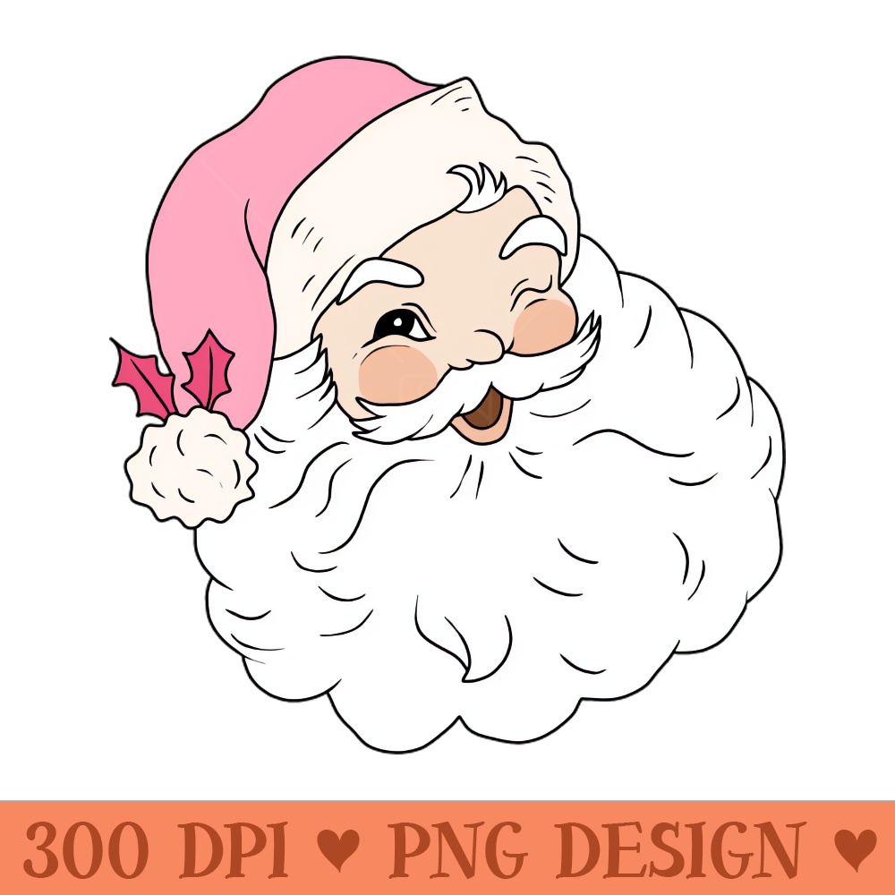 Retro Vintage Pink Santa Claus - PNG Clipart - Popularity