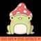 Cute Little Frog With Toadstool - Vector PNG Download - Latest Updates