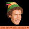 Floating Head - Buddy the Elf - PNG Downloadable Art - Customer Support
