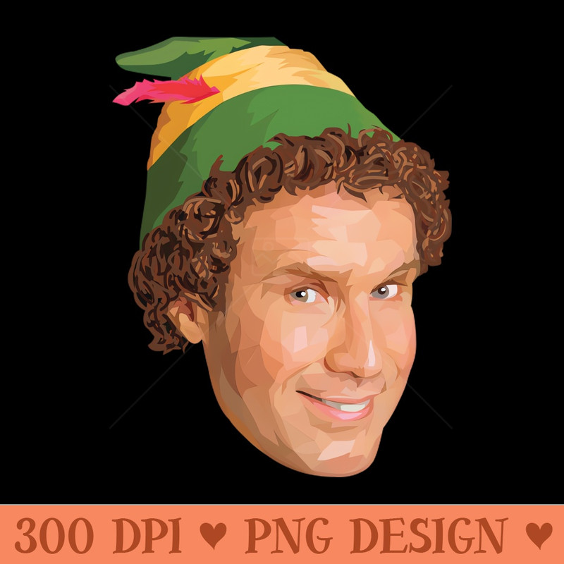 Floating Head - Buddy the Elf - PNG Downloadable Art - Customer Support