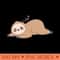 Kawaii Cute Lazy Sloth T-Shirt - Digital PNG Graphics - Professional Design