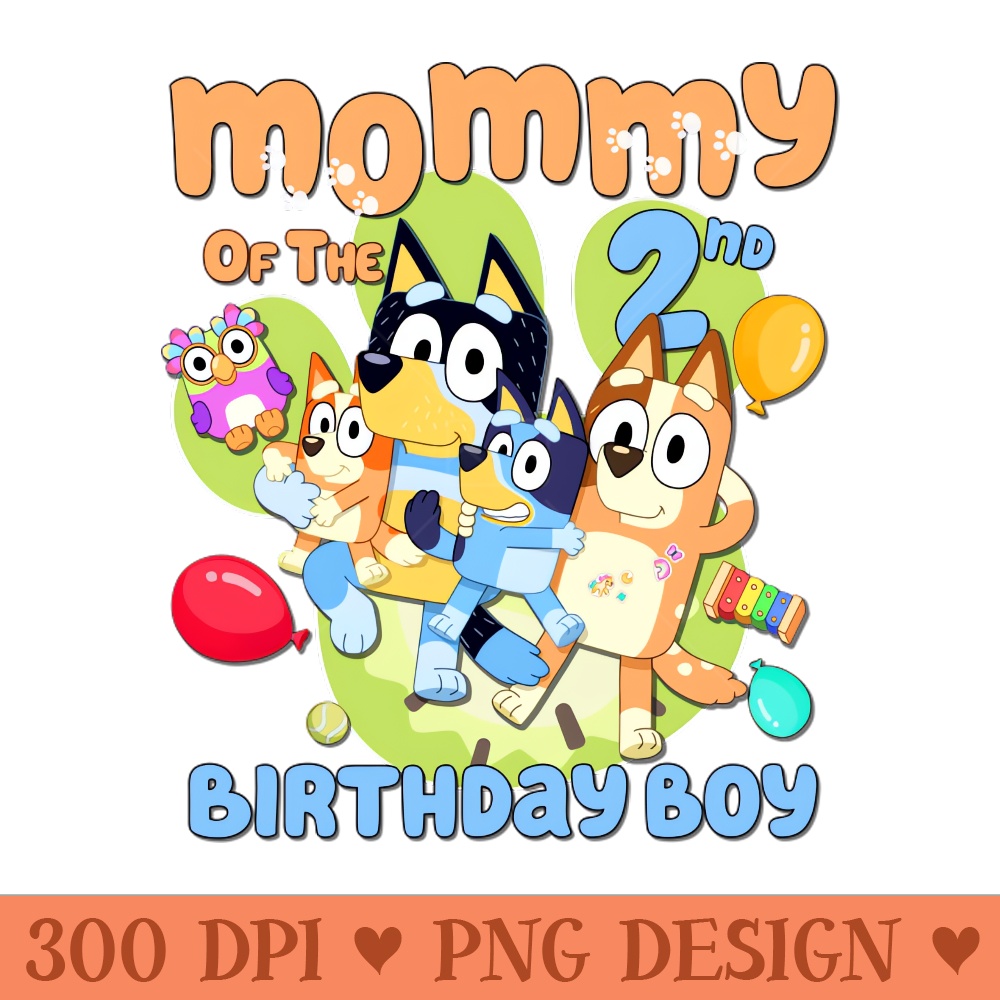 Bluey and Bingo mom happy birthday - PNG File Download - Convenience