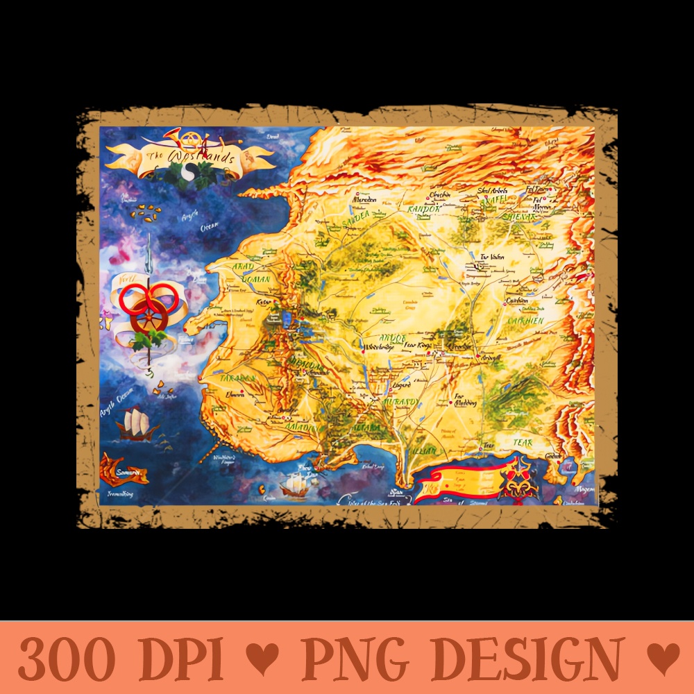 Wheel Of Time-Westland Map - PNG Download Collection - High Quality 300 DPI