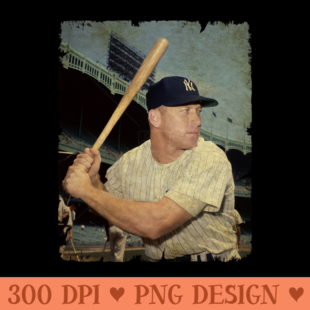 Mickey Mantle - Game 3, 1964 WS - Digital PNG Download - Flexibility