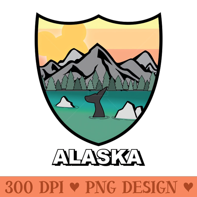 Alaska Cruise Mickey Sunset with Whale and Mountains - Free PNG Downloads - Popularity