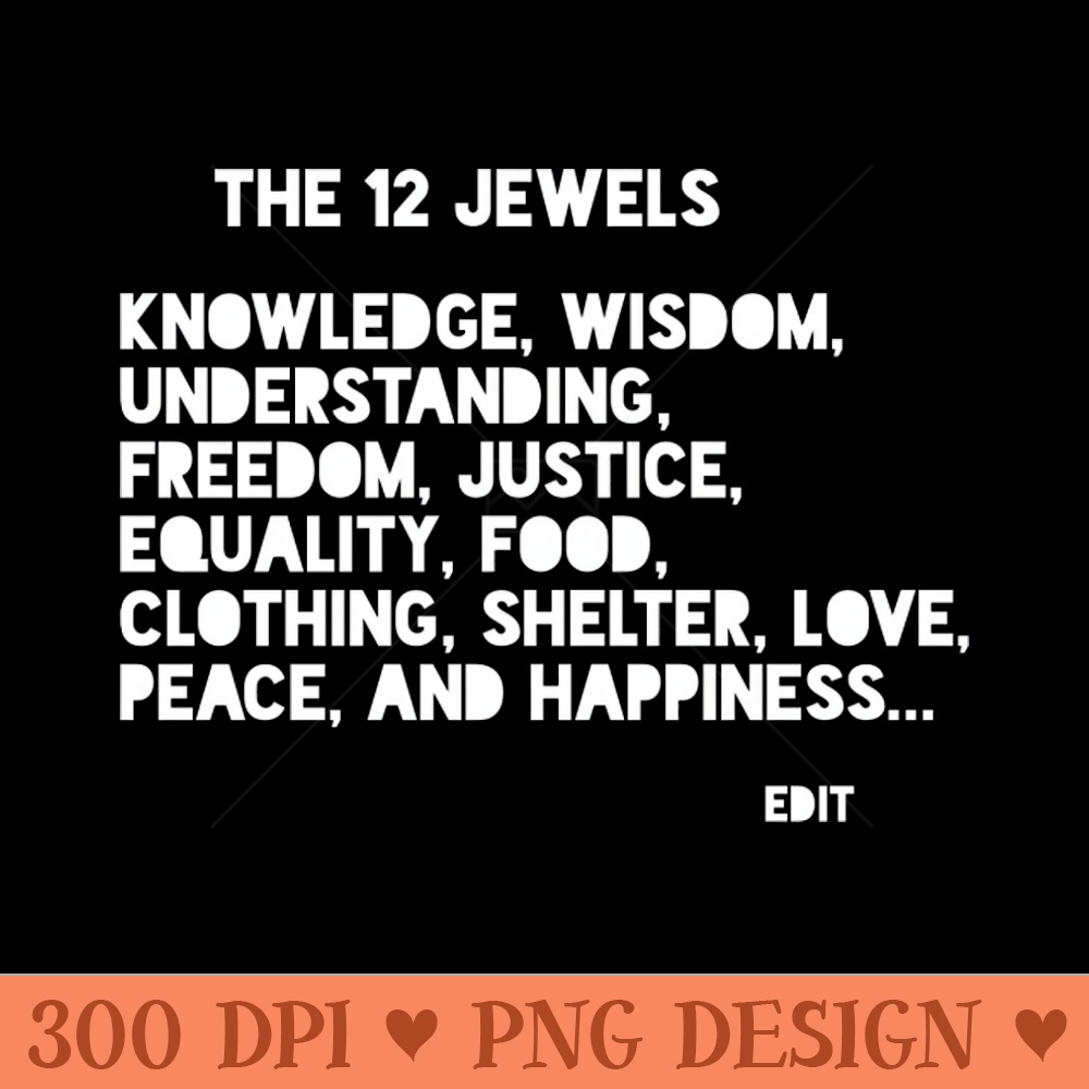 The 12 jewels by Edit - PNG Clipart - High Quality 300 DPI