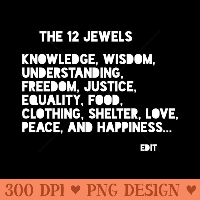 The 12 jewels by Edit - PNG Clipart - High Quality 300 DPI
