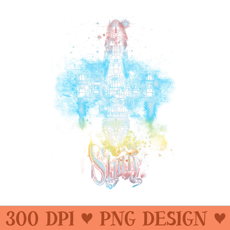 shiny space ship - rainbow version - Transparent PNG - Customer Support