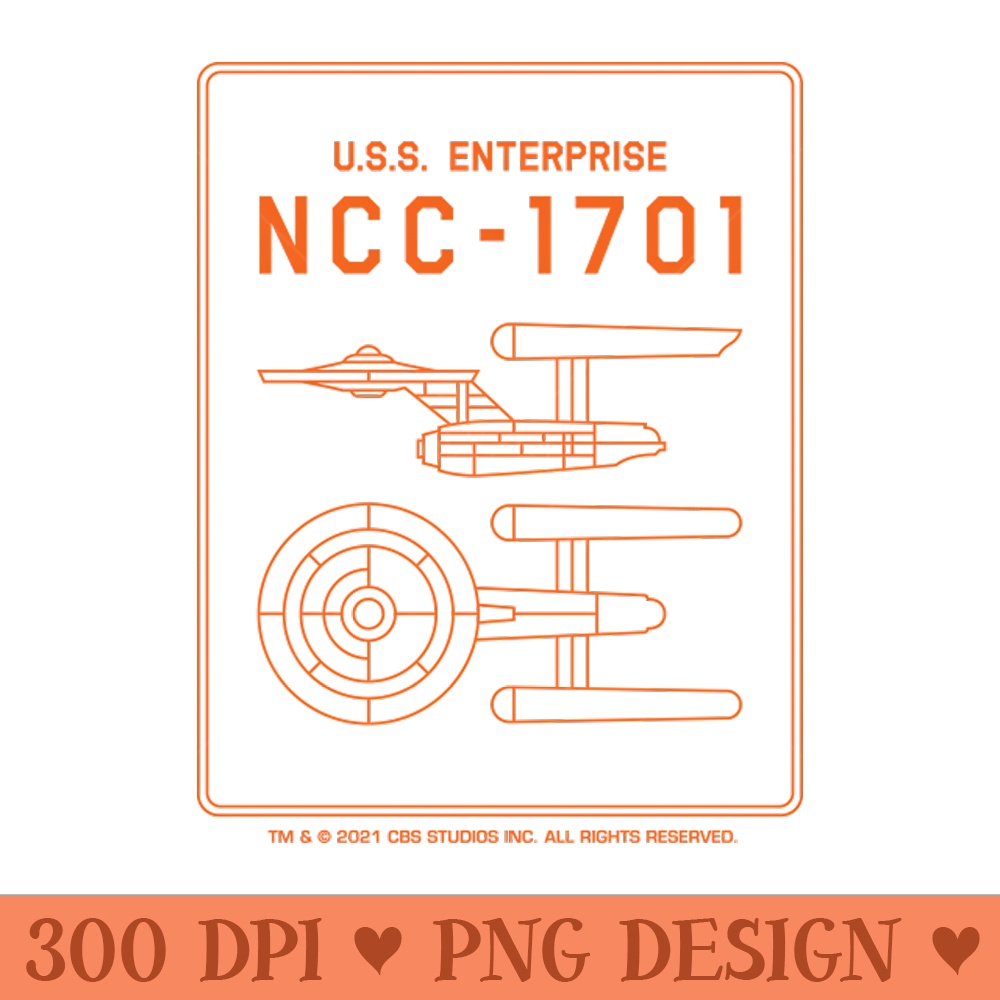 USS Enterprise NCC-1701 Schematic - High Quality PNG - Customer Support