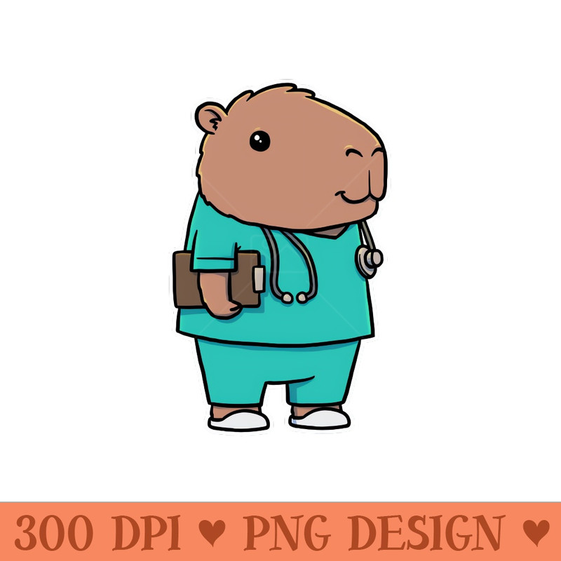 Capybara Nurse Boy - PNG Image Downloads - Convenience