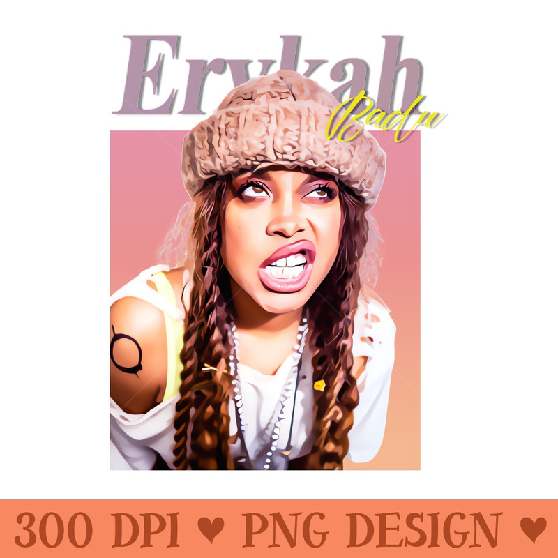 Erykah Badu Now Breathe Like It - Digital PNG Art - Professional Design