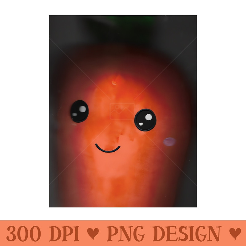 Adorable Carrot - PNG Downloadable Art - Unique