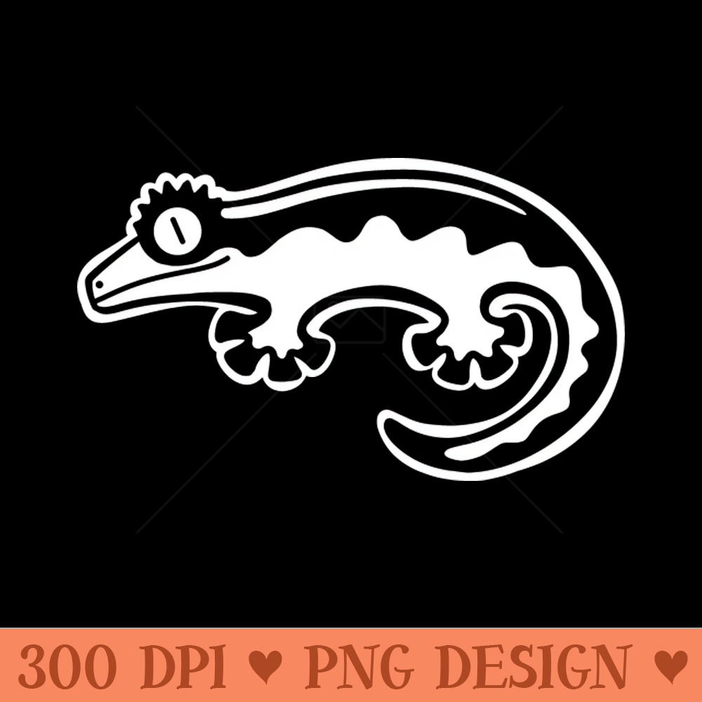 Crested gecko. Minimalist art for geckos and lizards lovers - - Unique
