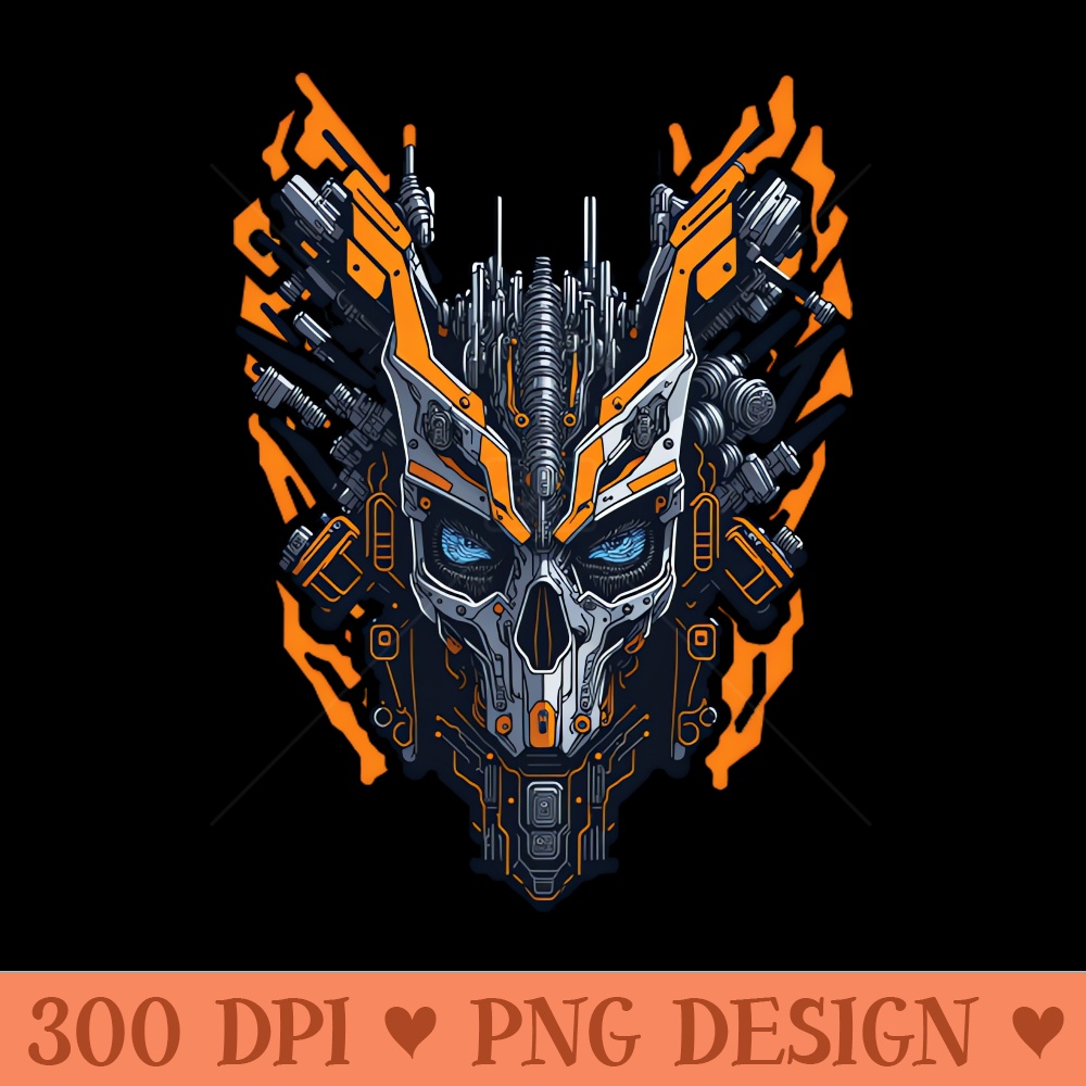 Mecha Skull S03 D32 - Digital PNG Art - Convenience