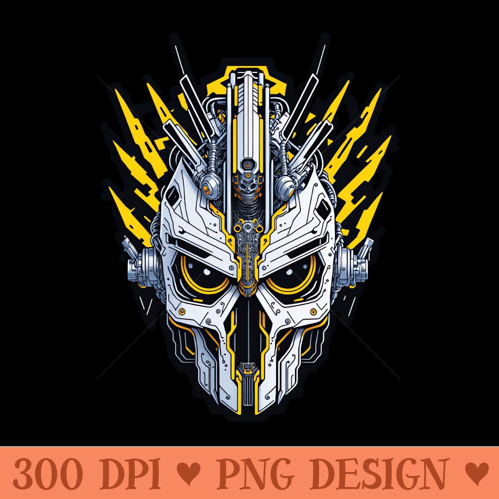 Mecha Skull S03 D19 - PNG File Download - Unique