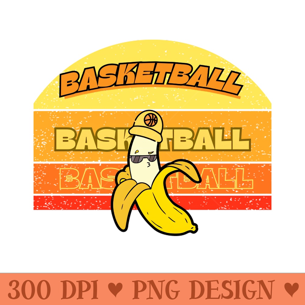 Vintage Retro Funny Basketball Art Design - Digital PNG Art - Good Value