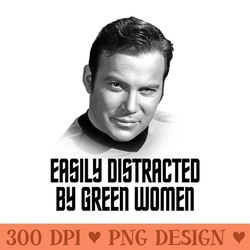 star trek easily distracted by green women -