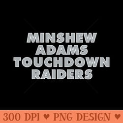 minshew adams touchdown raiders - png illustrations