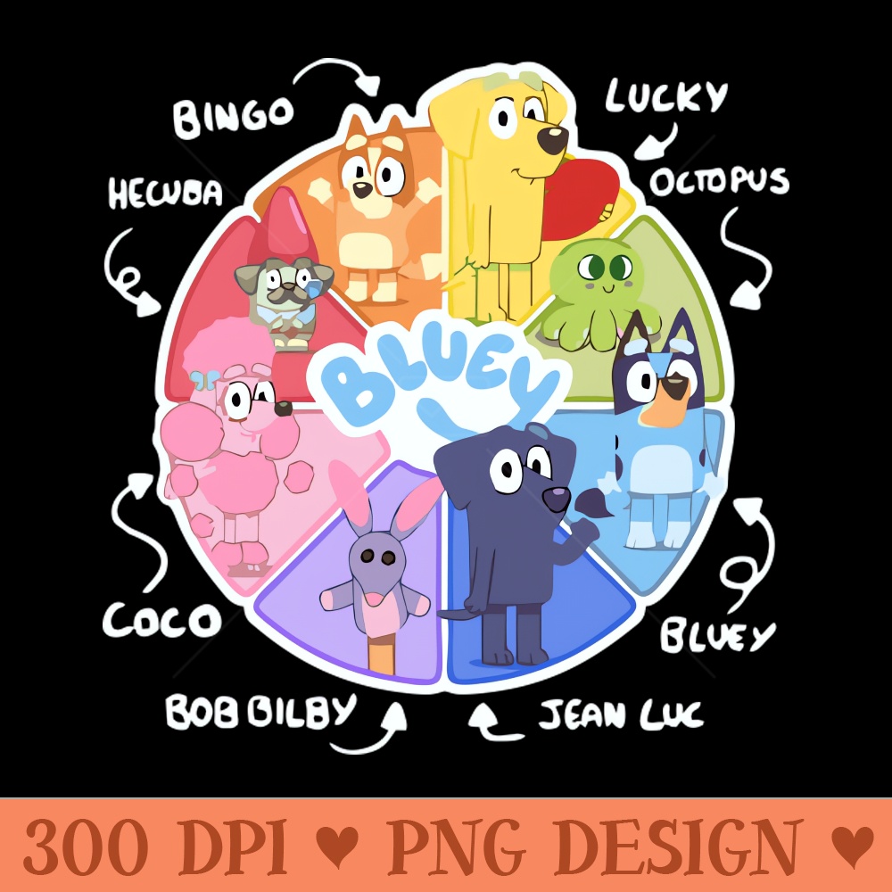 HAPPY BLUEY - Vector PNG Download - High Quality 300 DPI