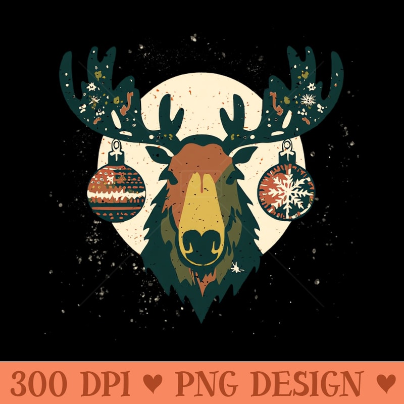 Christmas Moose - Premium PNG Downloads - Variety