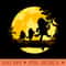 Bluey Walking Under Yellow Moon - PNG File Download - High Quality 300 DPI