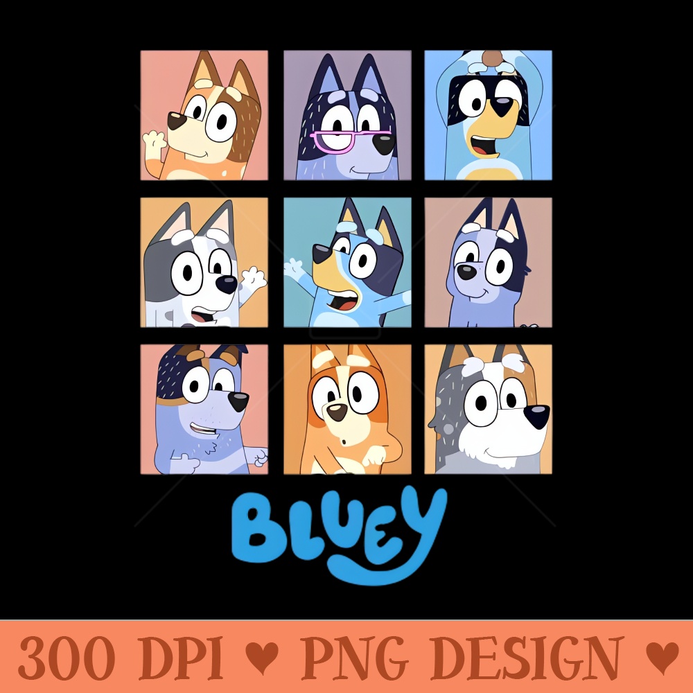 Bluey Colection - PNG Download Bundle - Professional Design