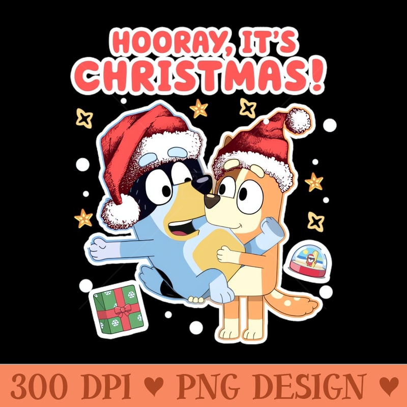 HOORAY IT'S CHRISTMAS - PNG Design Downloads - High Quality 300 DPI