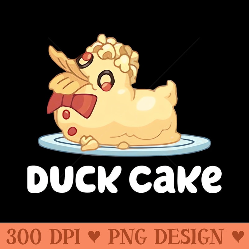 Bluey Duck Cake - PNG Artwork - Unique