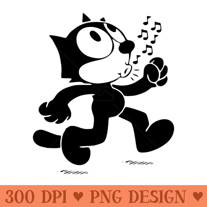 felix the cat walking - PNG Illustrations - High Quality 300 DPI