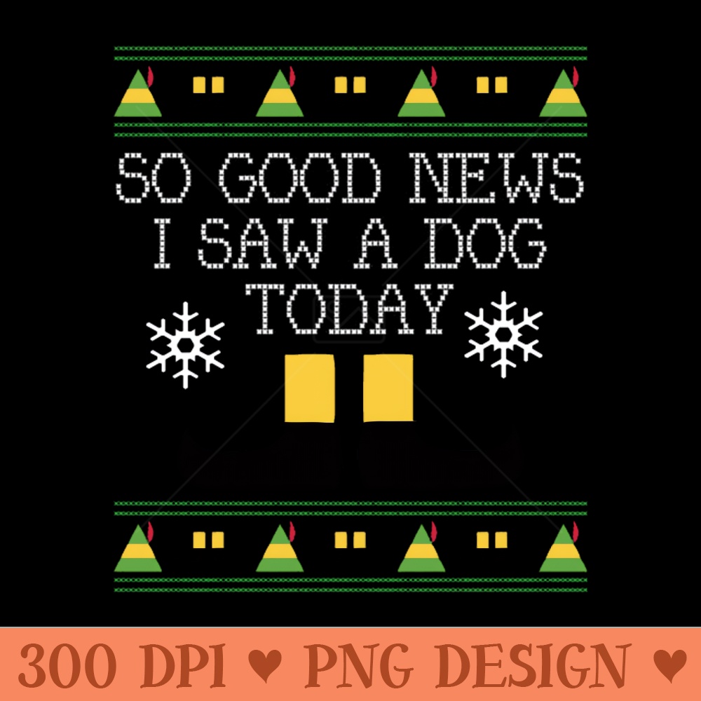 Good News Elf Quote Christmas Knit - PNG Artwork - Popularity