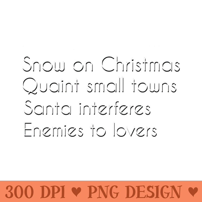 Christmas Movie Tropes - PNG Downloadable Art - High Quality 300 DPI