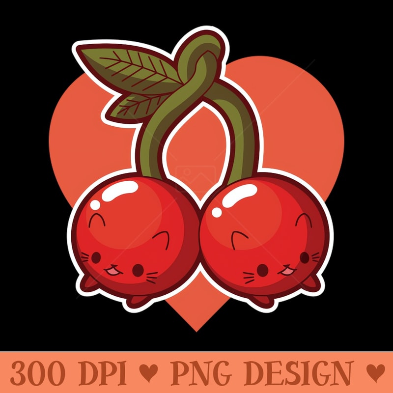 Cherry Cats - PNG Downloadable Art - Flexibility