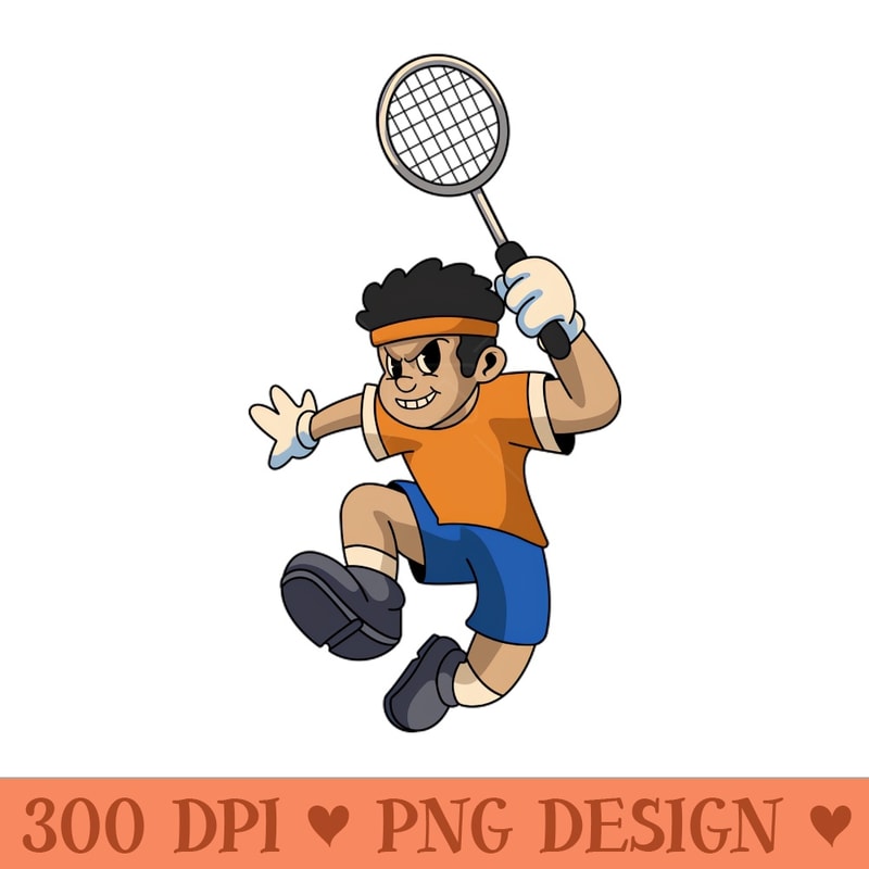 Funny Badminton Boy - PNG Download Store - Unique