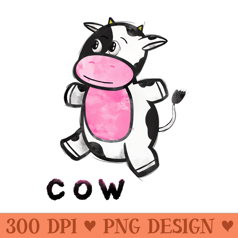Cute cow farm animal for kids Liam Fitzpatrick - Download PNG Graphics - High Quality 300 DPI