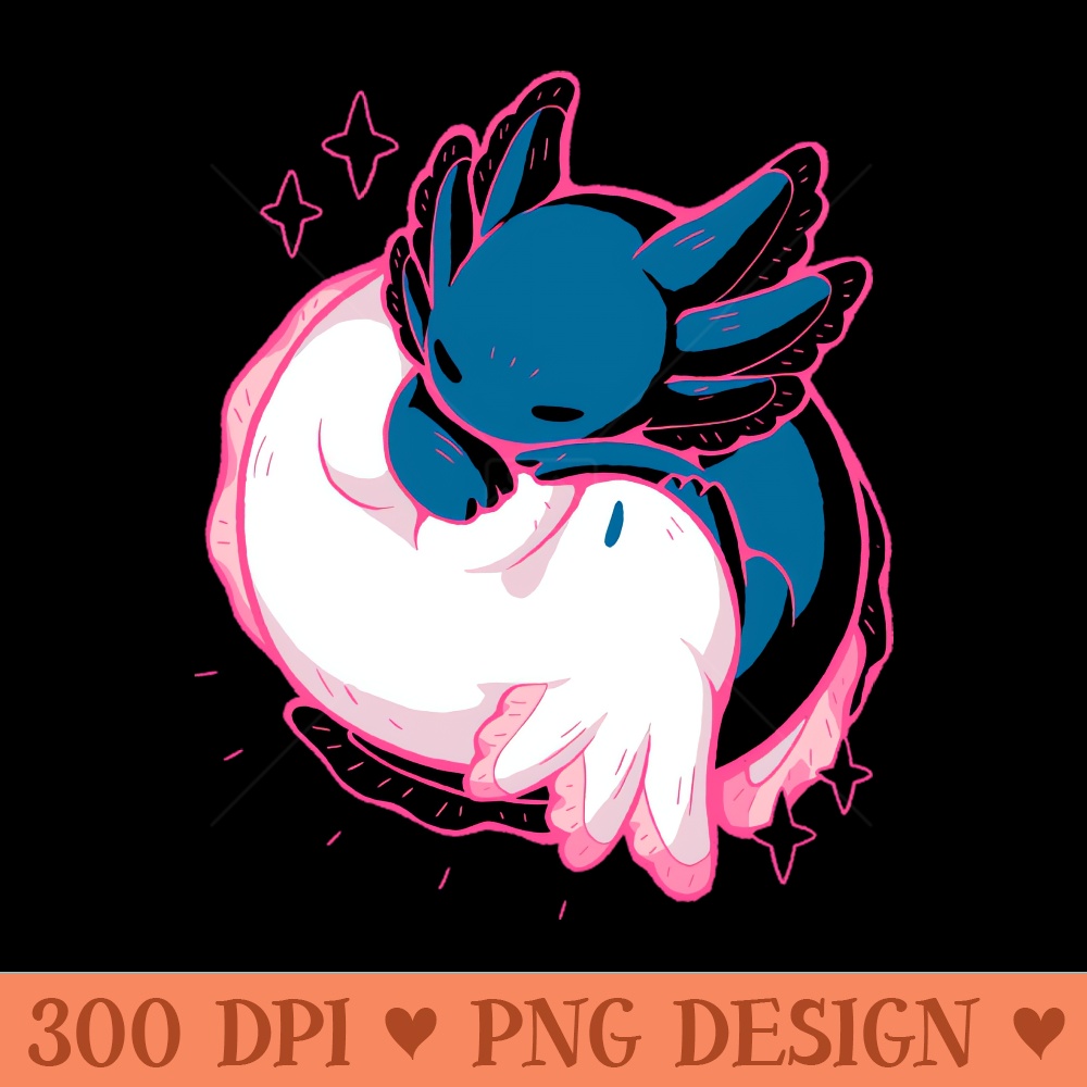 Axolotl Yin Yang - PNG Download Collection - Unique