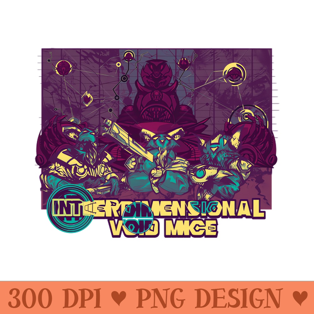 Inter-Dimensional Void Mice (Violet Galaxy) - Download PNG Graphics - Good Value