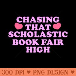 chasing that scholastic book fair high sweatshirt, book fair, book lover sweatshirt, bookish crewneck, retro 2000s y2k f