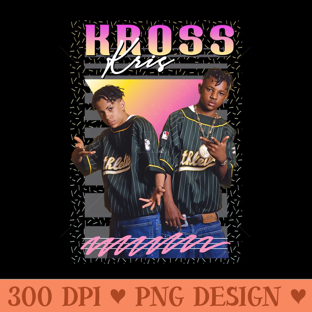 Kris Kross Hip hop 90s Aesthetic Fan Art - Downloadable PNG - Professional Design