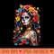 Sugar Skull girl, Dia de los Muertos - Downloadable PNG - Convenience