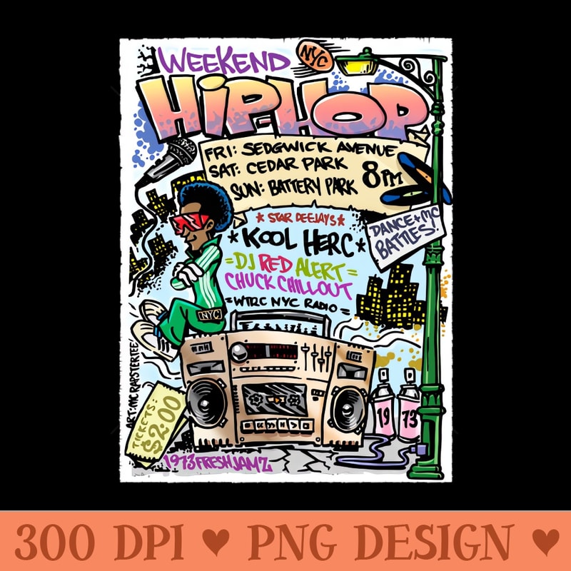 Hip Hop Flyer - COLOR! - PNG Artwork - Flexibility