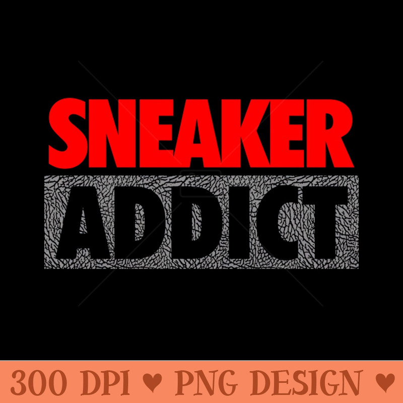 Sneaker Addict Red Cement - Vector PNG Download - Unique