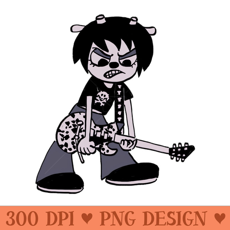 I draw rammy dark lammy with her guitar um jammer lammy - Downloadable PNG - Unique