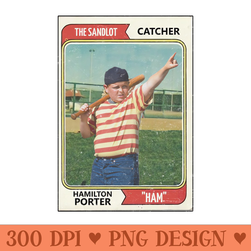 The Sandlot Ham Porter Baseball Card - Premium PNG Downloads - Latest Updates