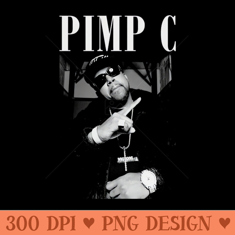 Pimp C - PNG Artwork - High Quality 300 DPI