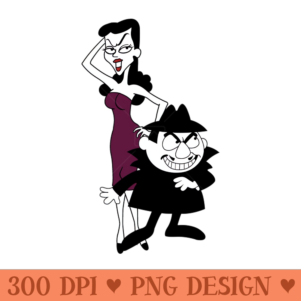 Boris Badenov and Natasha Fatale - Rocky u0026 Bullwinkle - Instant PNG Download - Flexibility