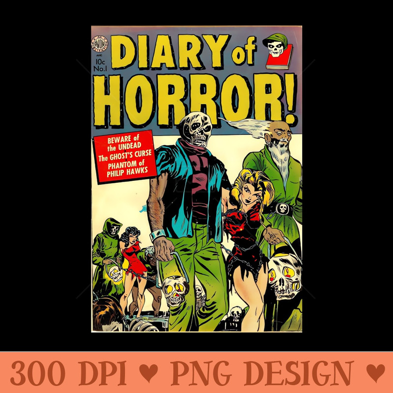 Diary of Horror - PNG Artwork - Professional Design